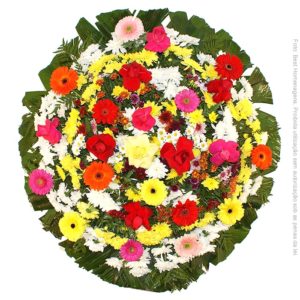 Coroa de Flores Tradicional Colorida