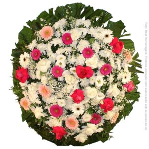 Coroa de Flores Tradicional Rosa